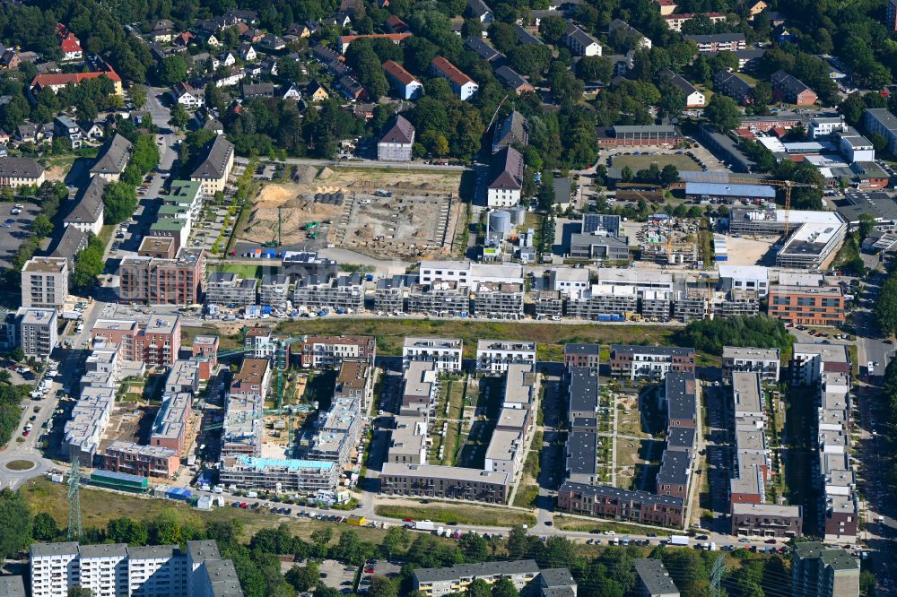 Aerial image Hamburg - Construction site to build a new multi-family residential complex on Kaskadenpark - Wilsonstrasse - Charlotte-Muegge-Weg - Kurt-Oldenburg-Strasse in Hamburg, Germany