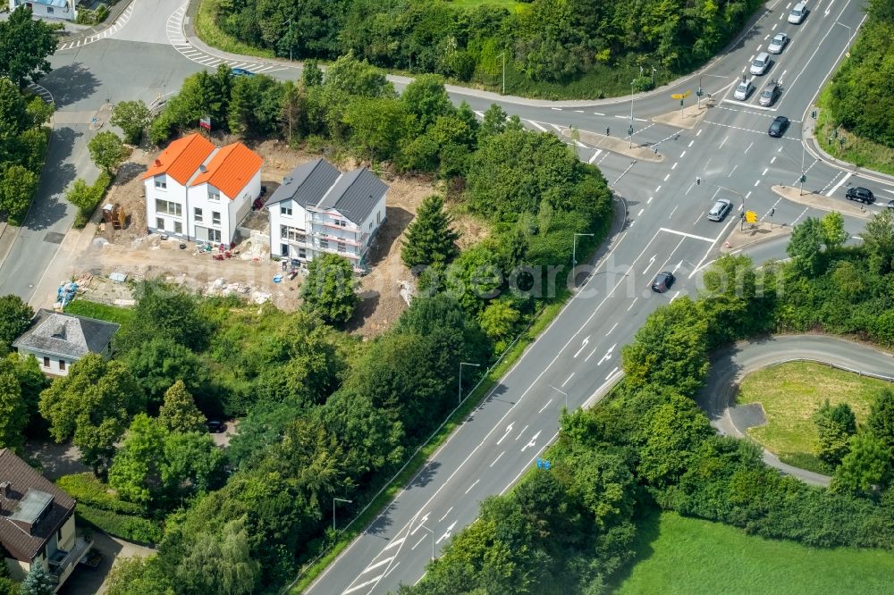 Aerial photograph Gevelsberg - Construction site to build a new multi-family residential complex on Kirchstrasse in Gevelsberg in the state North Rhine-Westphalia, Germany