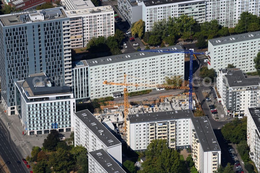 Aerial photograph Berlin - Construction site to build a new multi-family residential complex Koenigstadt Quartier on Alexanderplatz on Pauline-Staegemann-Strasse in Berlin, Germany