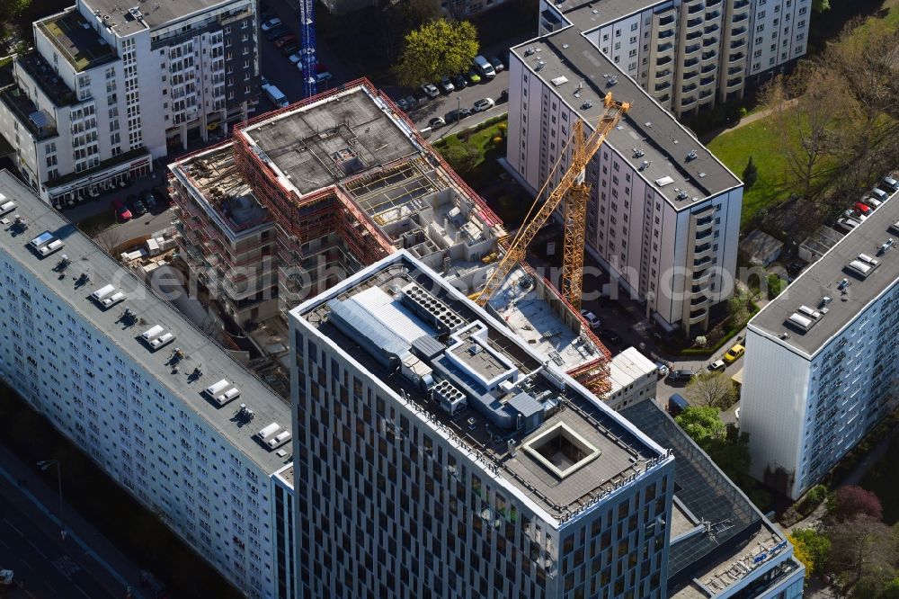 Aerial image Berlin - Construction site to build a new multi-family residential complex Koenigstadt Quartier on Alexanderplatz on Pauline-Staegemann-Strasse in Berlin, Germany