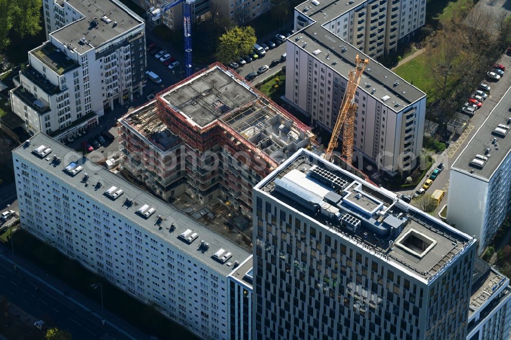 Aerial image Berlin - Construction site to build a new multi-family residential complex Koenigstadt Quartier on Alexanderplatz on Pauline-Staegemann-Strasse in Berlin, Germany