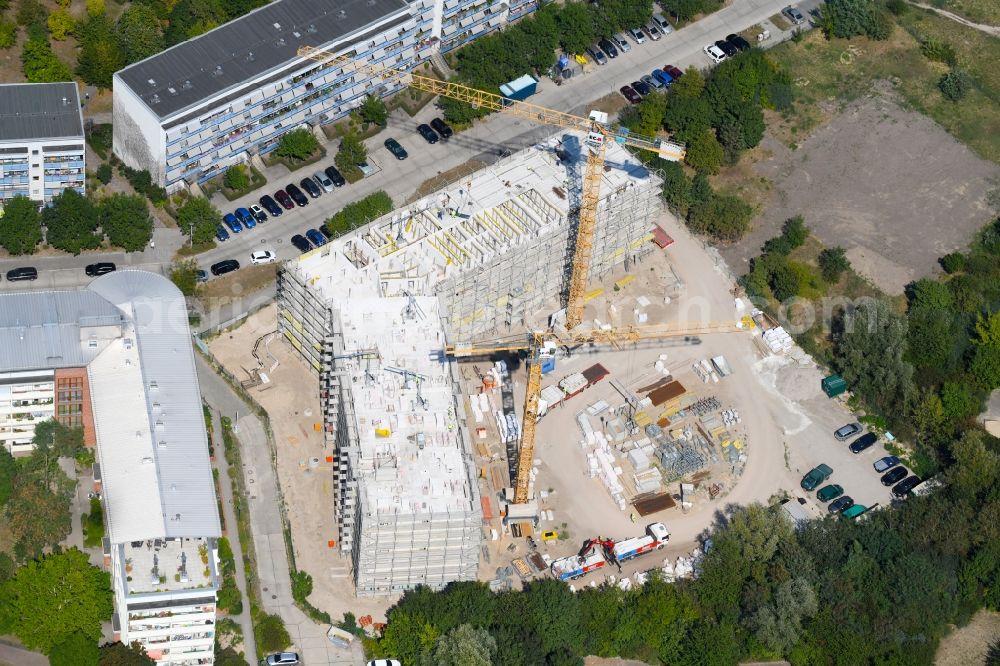 Aerial photograph Berlin - Construction site to build a new multi-family residential complex Martin-Riesenburger-Strasse in the district Hellersdorf in Berlin, Germany