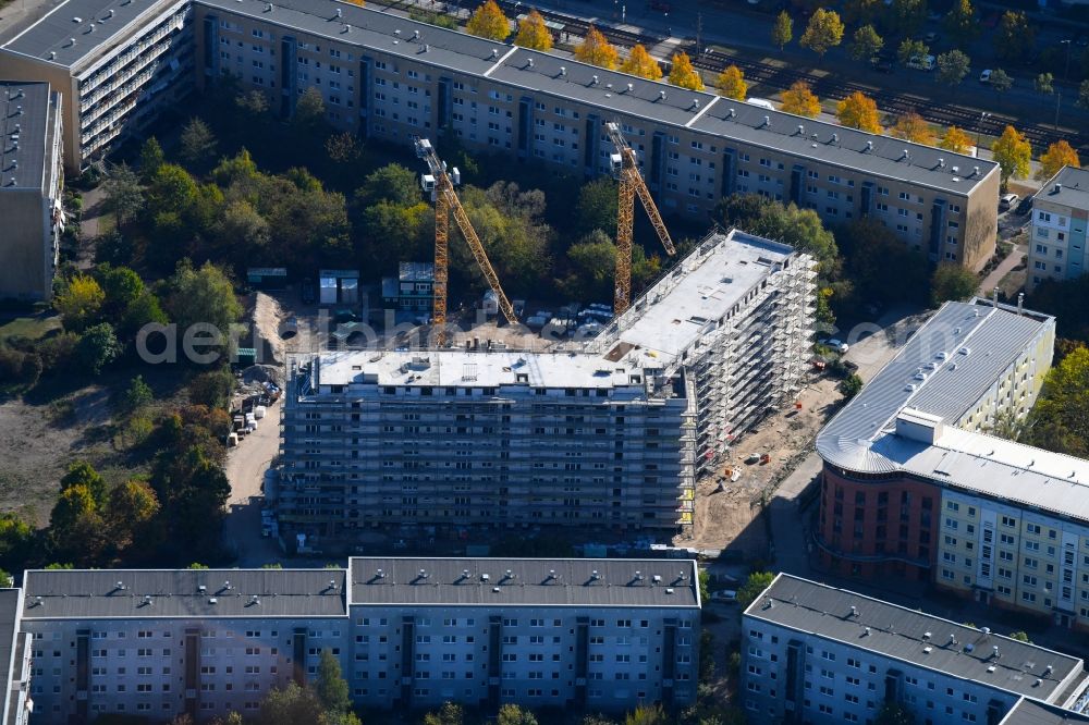 Aerial photograph Berlin - Construction site to build a new multi-family residential complex Martin-Riesenburger-Strasse in the district Hellersdorf in Berlin, Germany