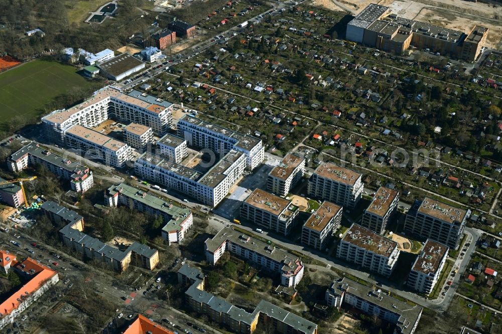 Aerial photograph Berlin - Construction site to build a new multi-family residential complex Maximilians Quartier on Forckenbeckstrasse in the district Wilmersdorf - Schmargendorf in Berlin, Germany