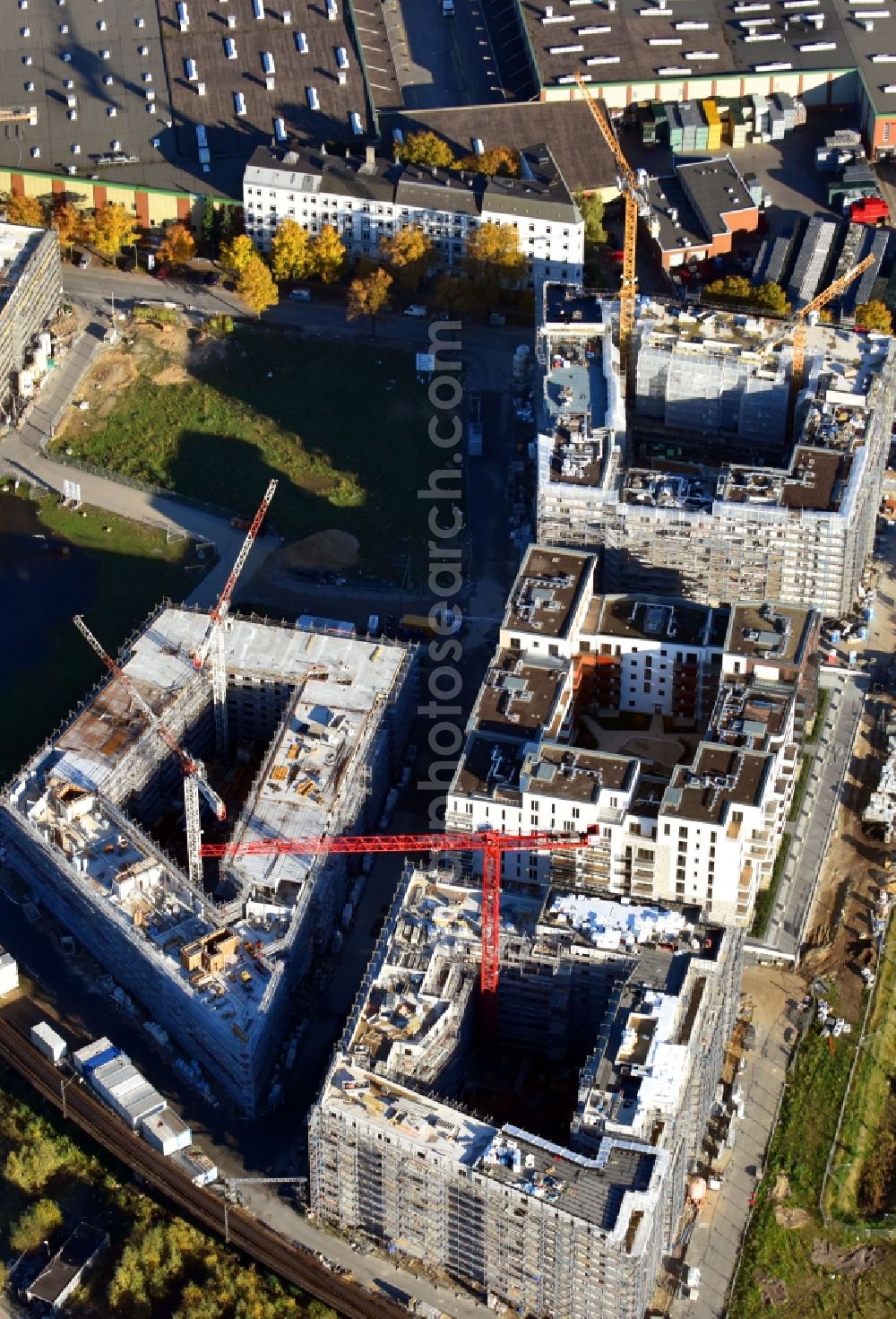 Aerial photograph Hamburg - Construction site to build a new multi-family residential complex Mitte Altona between Felicitas-Kukuck-Strasse and Harkortstrasse in the district Altona in Hamburg, Germany