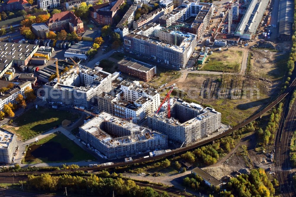 Aerial photograph Hamburg - Construction site to build a new multi-family residential complex Mitte Altona between Felicitas-Kukuck-Strasse and Harkortstrasse in the district Altona in Hamburg, Germany