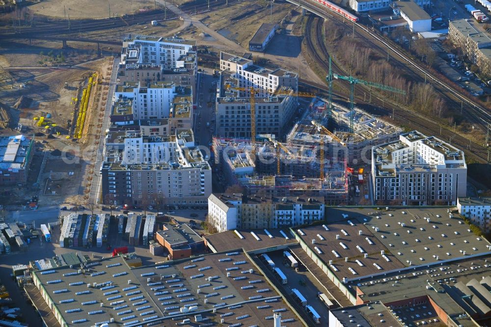 Aerial photograph Hamburg - Construction site to build a new multi-family residential complex Mitte Altona between Felicitas-Kukuck-Strasse and Harkortstrasse in the district Altona in Hamburg, Germany