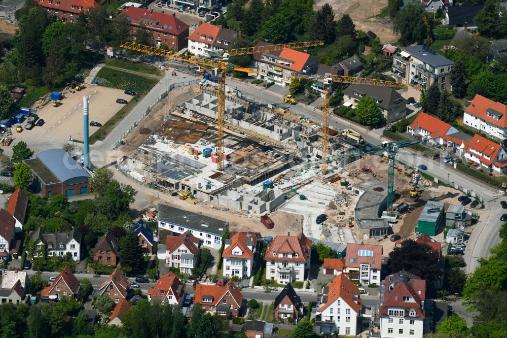 Aerial image Travemünde - Construction site to build a new multi-family residential complex MOMENTS & Godewind in Travemuende in the state Schleswig-Holstein, Germany