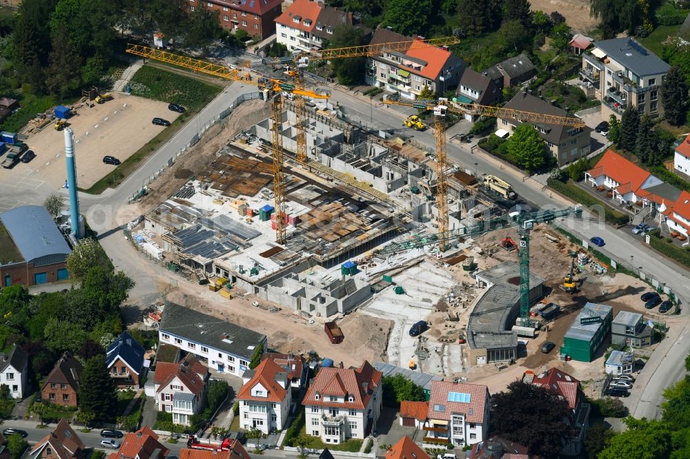 Aerial photograph Travemünde - Construction site to build a new multi-family residential complex MOMENTS & Godewind in Travemuende in the state Schleswig-Holstein, Germany