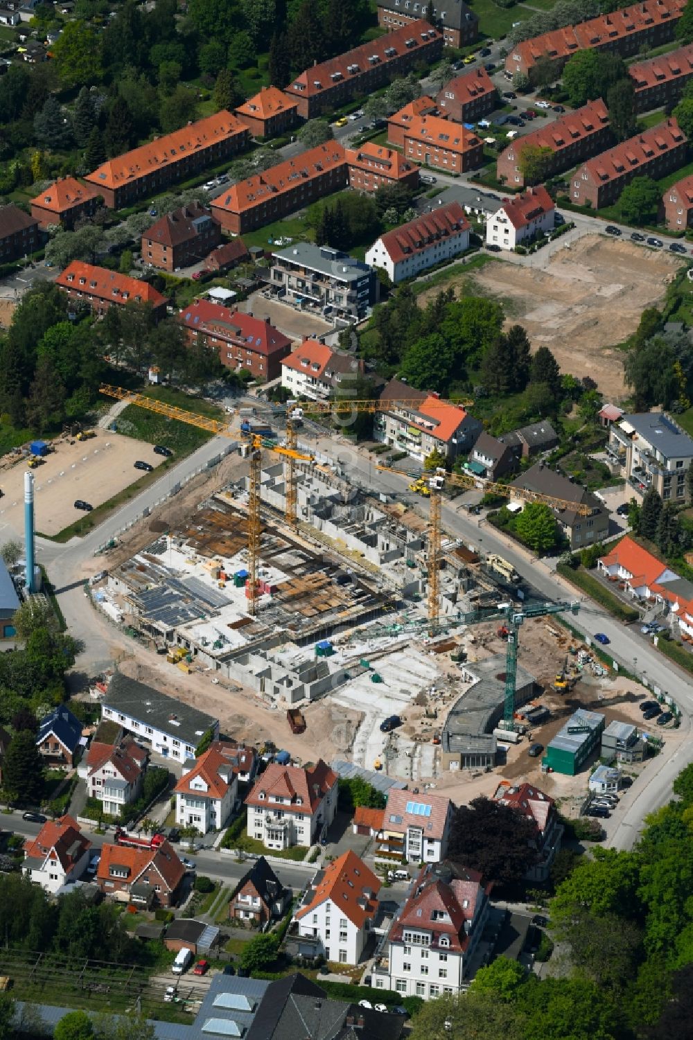 Travemünde from above - Construction site to build a new multi-family residential complex MOMENTS & Godewind in Travemuende in the state Schleswig-Holstein, Germany