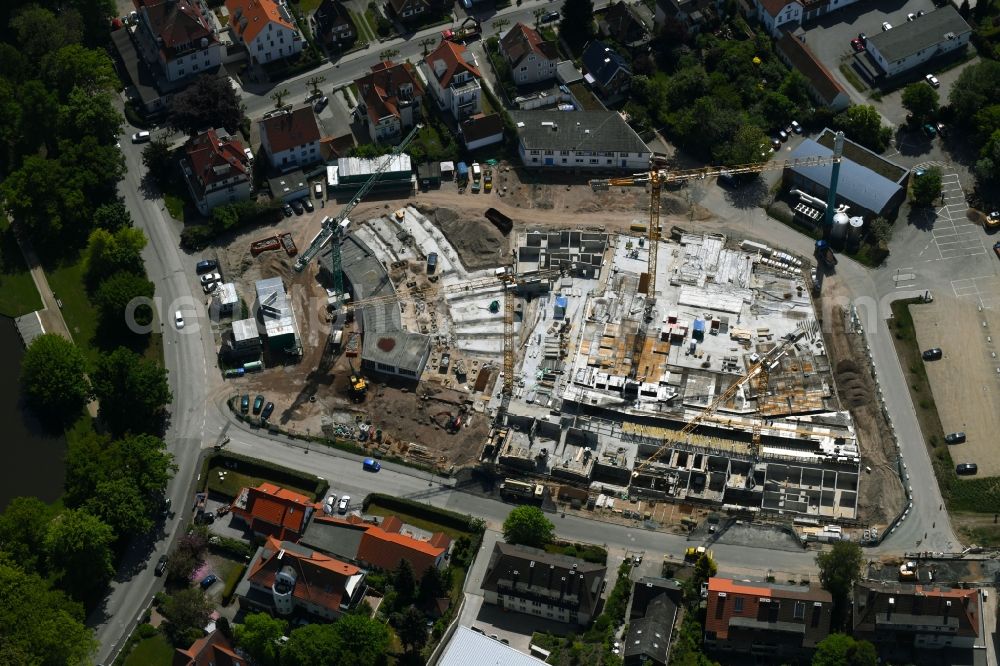 Travemünde from above - Construction site to build a new multi-family residential complex MOMENTS & Godewind in Travemuende in the state Schleswig-Holstein, Germany