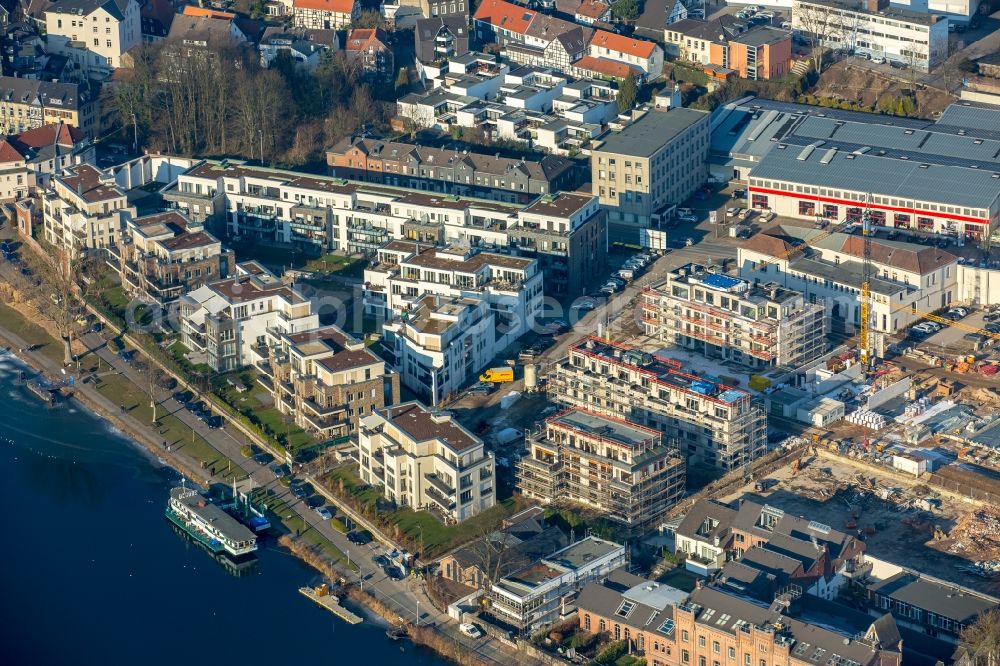 Aerial photograph Essen - Construction site to build a new multi-family residential complex Am Wollboden - Promenadenweg in the district Stadtbezirke IX in Essen in the state North Rhine-Westphalia