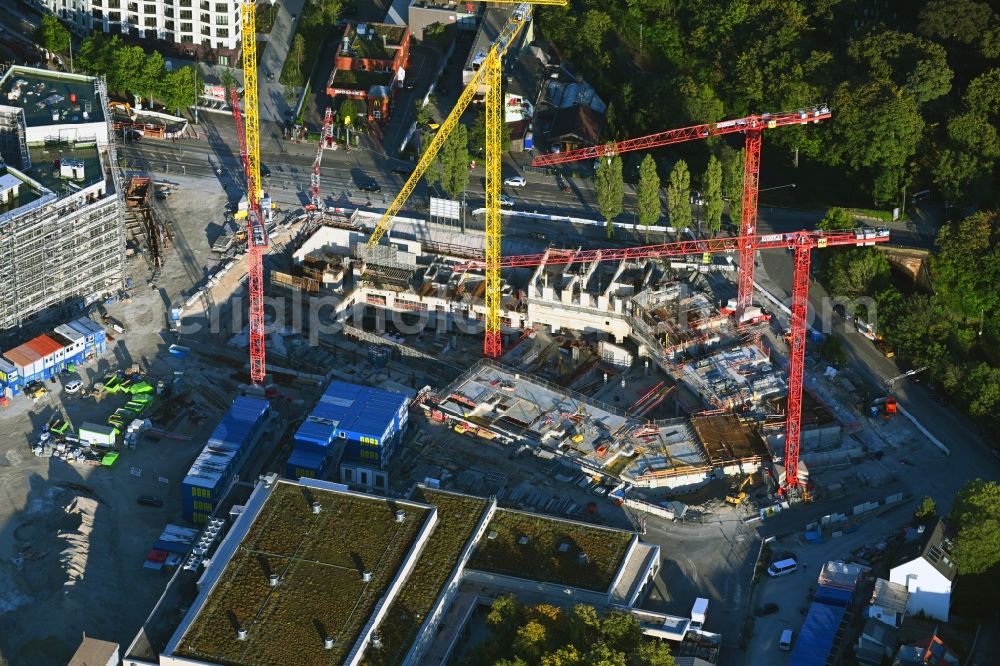 Aerial image München - Construction site to build a new multi-family residential complex Wohnquartier on Nockherberg of Bayerische Hausbau GmbH & Co. KG in Munich in the state Bavaria, Germany