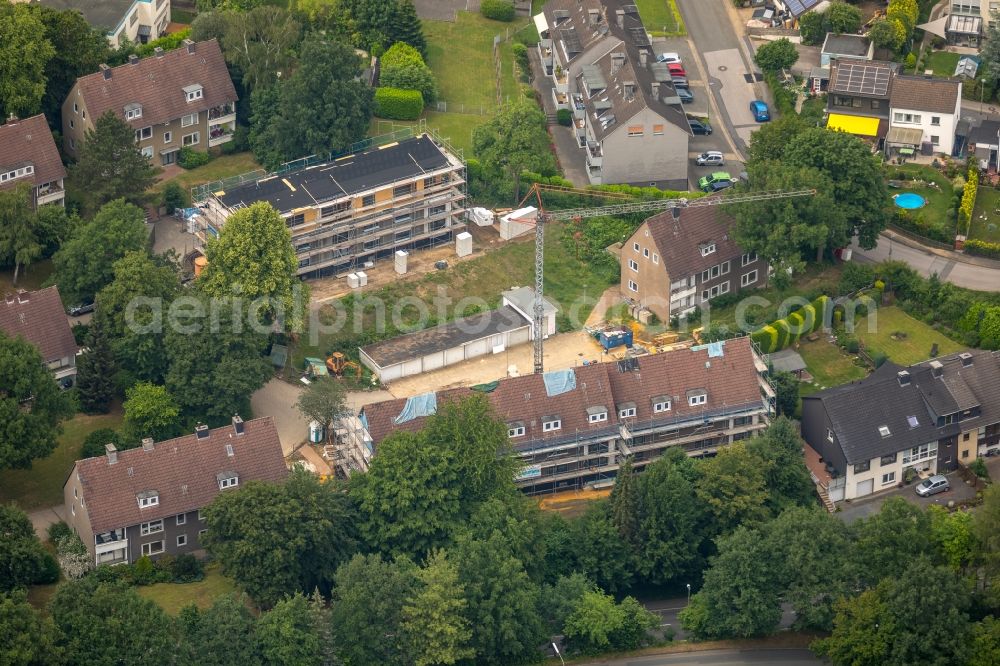 Aerial photograph Niederwenigern - Construction site to build a new multi-family residential complex Im Eickhof in the district Niederwenigern in Hattingen in the state North Rhine-Westphalia, Germany