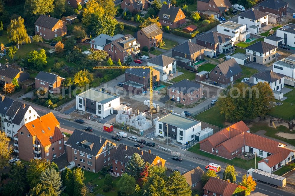 Aerial photograph Werne - Construction site to build a new multi-family residential complex in the district Ruhr Metropolitan Area in Werne in the state North Rhine-Westphalia