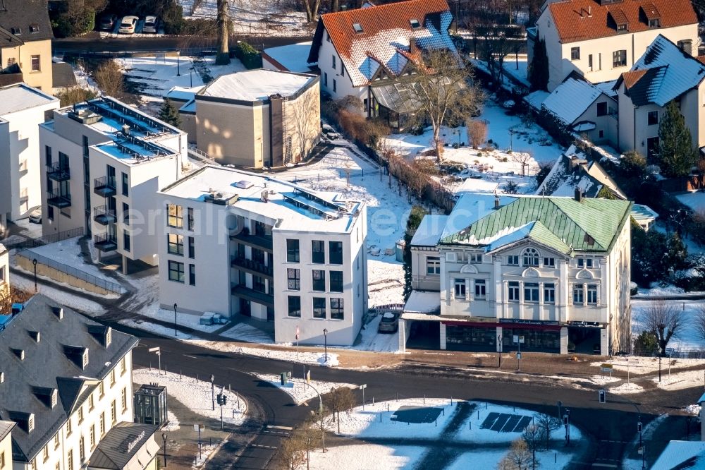 Aerial photograph Arnsberg - Construction site to build a new multi-family residential complex in the district Wennigloh in Arnsberg in the state North Rhine-Westphalia