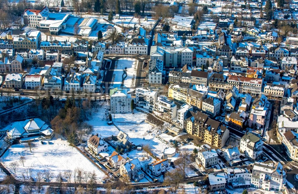 Arnsberg from the bird's eye view: Construction site to build a new multi-family residential complex in the district Wennigloh in Arnsberg in the state North Rhine-Westphalia