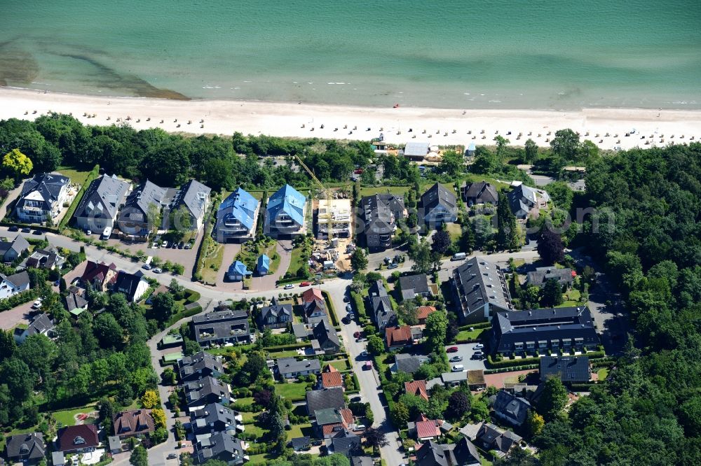 Aerial photograph Scharbeutz - Construction site to build a new multi-family residential complex near the beach of Scharbeutz in the state Schleswig-Holstein