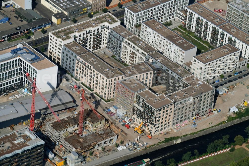 Aerial image Berlin - Construction site to build a new multi-family residential complex Palais Europacity in the district Moabit in Berlin, Germany