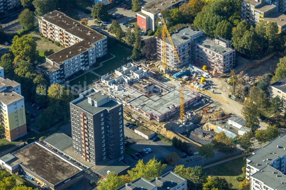 Aerial photograph Unna - Construction site to build a new multi-family residential complex Parkquartier Koenigsborn in Unna in the state North Rhine-Westphalia, Germany