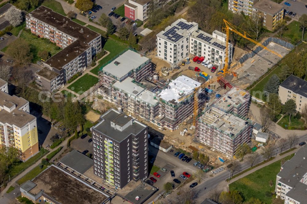 Aerial image Unna - Construction site to build a new multi-family residential complex Parkquartier Koenigsborn on Potsdamer Strasse in the district Koenigsborn in Unna in the state North Rhine-Westphalia, Germany