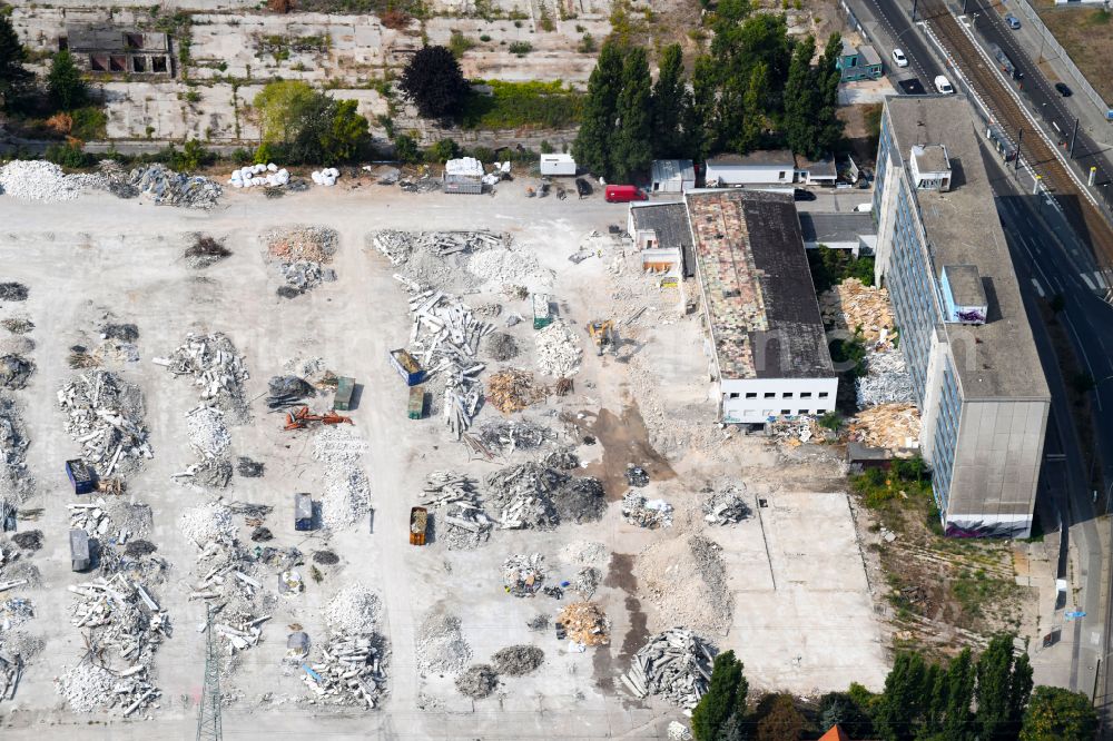 Aerial photograph Berlin - Construction site to build a new multi-family residential complex Parkstadt Karlshorst between Blockdammweg, Trautenauer Strasse in the district Karlshorst in Berlin, Germany