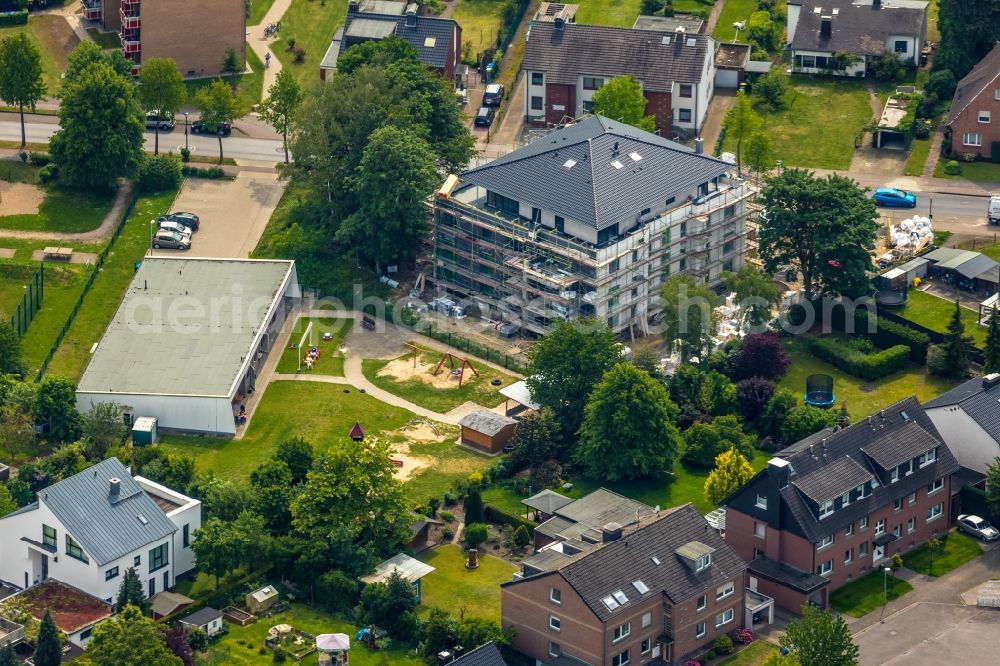 Aerial photograph Werne - Construction site to build a new multi-family residential complex Reale Werte eG Wohnungs- and Baugenossenschaft in Werne in the state North Rhine-Westphalia, Germany