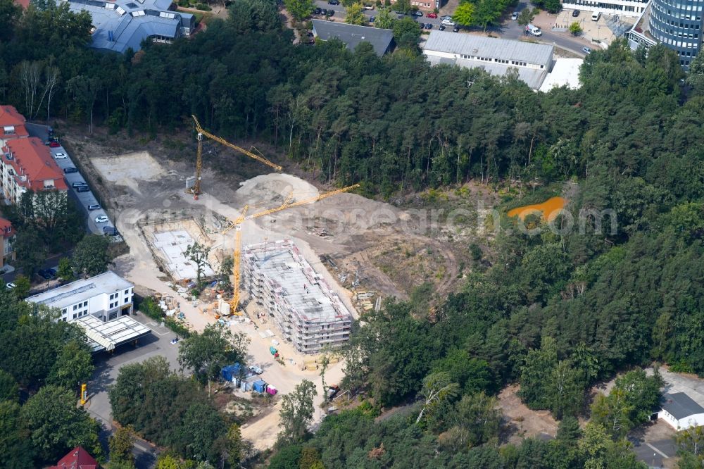 Aerial photograph Potsdam - Construction site to build a new multi-family residential complex Residenz Steinstrasse in the district Stern in Potsdam in the state Brandenburg, Germany