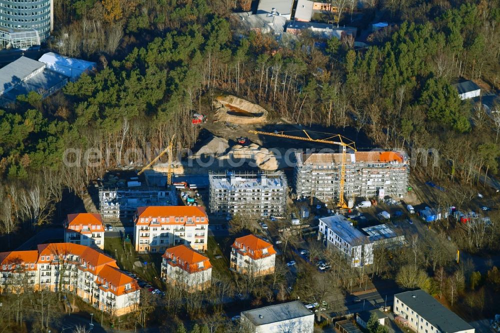 Aerial photograph Potsdam - Construction site to build a new multi-family residential complex Residenz Steinstrasse in the district Stern in Potsdam in the state Brandenburg, Germany