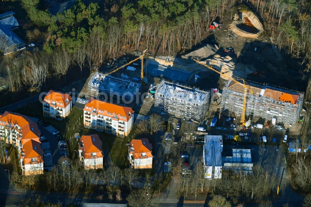 Potsdam from above - Construction site to build a new multi-family residential complex Residenz Steinstrasse in the district Stern in Potsdam in the state Brandenburg, Germany