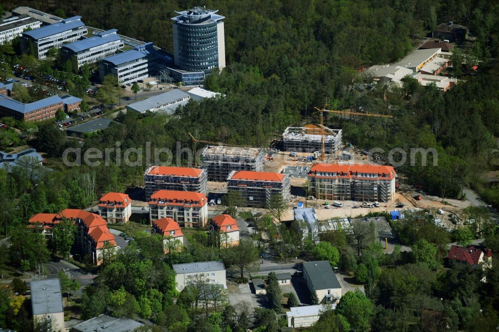 Potsdam from the bird's eye view: Construction site to build a new multi-family residential complex Residenz Steinstrasse in the district Stern in Potsdam in the state Brandenburg, Germany