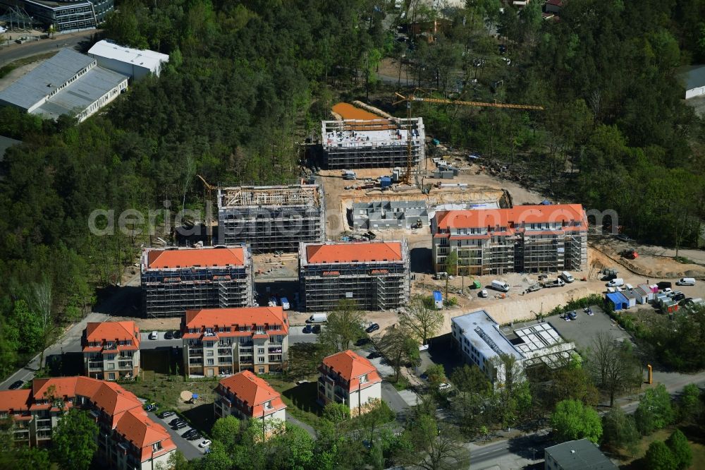 Aerial photograph Potsdam - Construction site to build a new multi-family residential complex Residenz Steinstrasse in the district Stern in Potsdam in the state Brandenburg, Germany