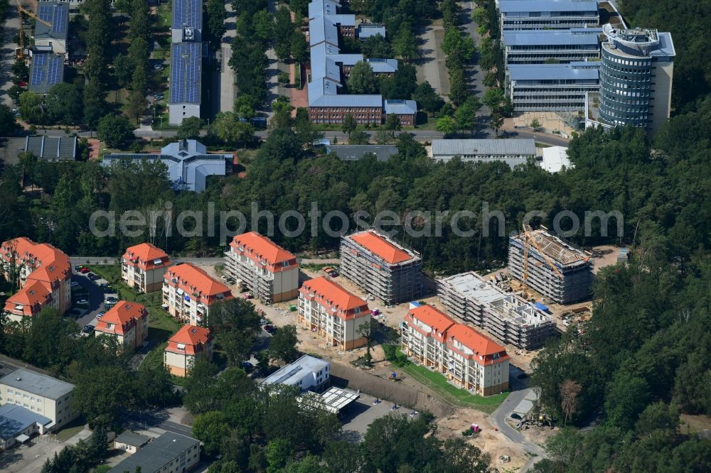 Aerial image Potsdam - Construction site to build a new multi-family residential complex Residenz Steinstrasse in the district Stern in Potsdam in the state Brandenburg, Germany