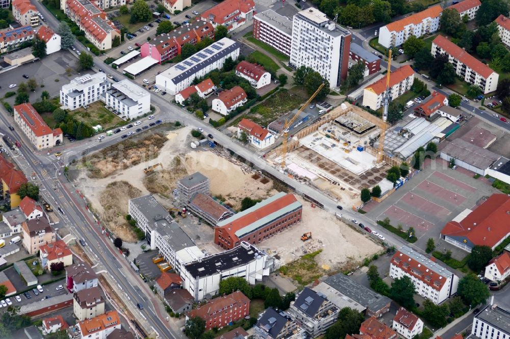 Aerial photograph Göttingen - Construction site to build new multi-family residential complex Sartoriusquartier in Goettingen in the state Lower Saxony, Germany