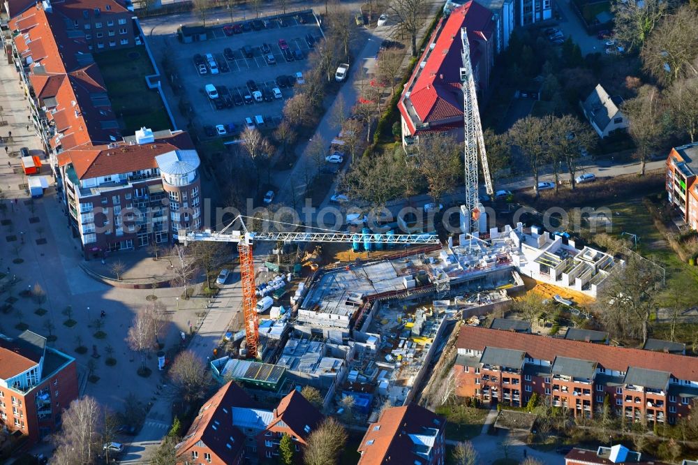 Aerial photograph Hamburg - Construction site to build a new multi-family residential complex Schnelsener Hofgarten of Bonava Deutschland GmbH in the district Schnelsen in Hamburg, Germany