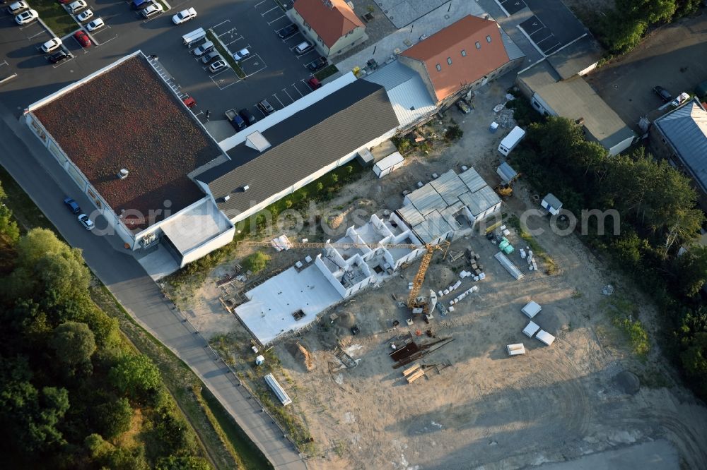 Aerial image Berlin - Construction site to build a new multi-family residential complex An der Schule destrict Mahlsdorf in Berlin