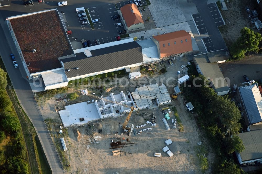 Aerial photograph Berlin - Construction site to build a new multi-family residential complex An der Schule destrict Mahlsdorf in Berlin