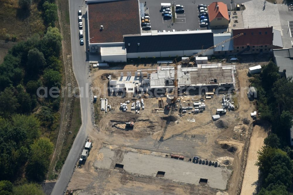 Aerial photograph Berlin - Construction site to build a new multi-family residential complex An der Schule destrict Mahlsdorf in Berlin