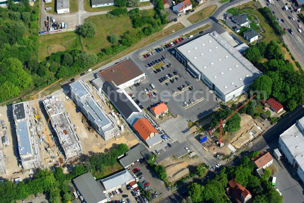 Aerial photograph Berlin - Construction site to build a new multi-family residential complex An der Schule destrict Mahlsdorf in Berlin