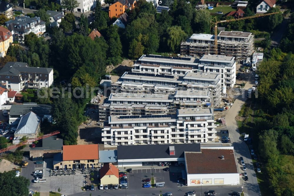 Aerial photograph Berlin - Construction site to build a new multi-family residential complex An der Schule destrict Mahlsdorf in Berlin