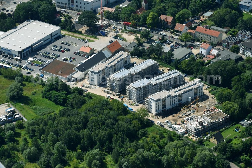 Aerial photograph Berlin - Construction site to build a new multi-family residential complex An der Schule destrict Mahlsdorf in Berlin