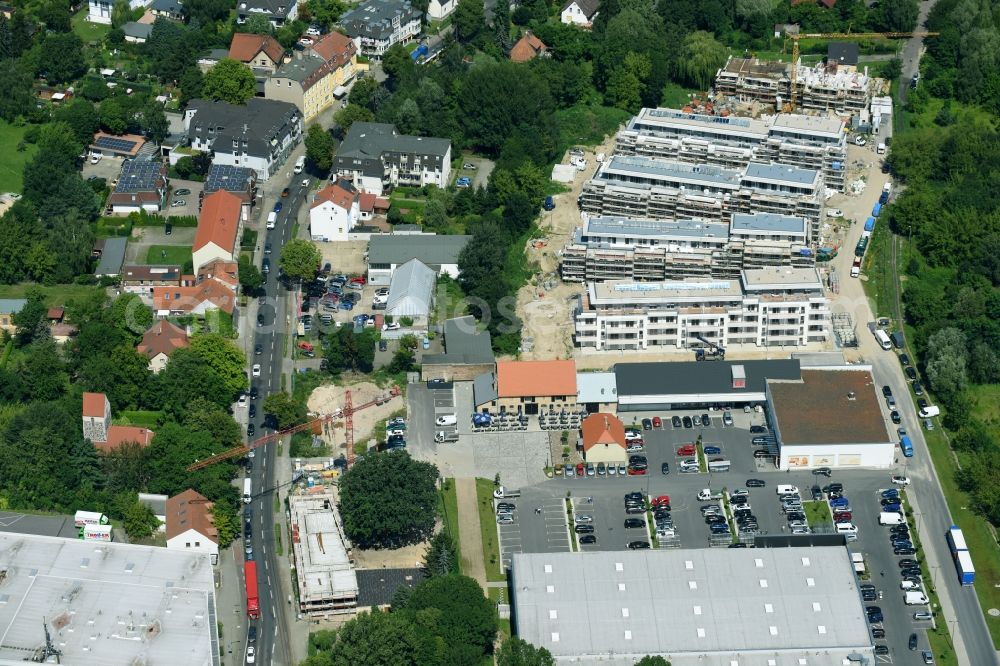 Aerial photograph Berlin - Construction site to build a new multi-family residential complex An der Schule destrict Mahlsdorf in Berlin