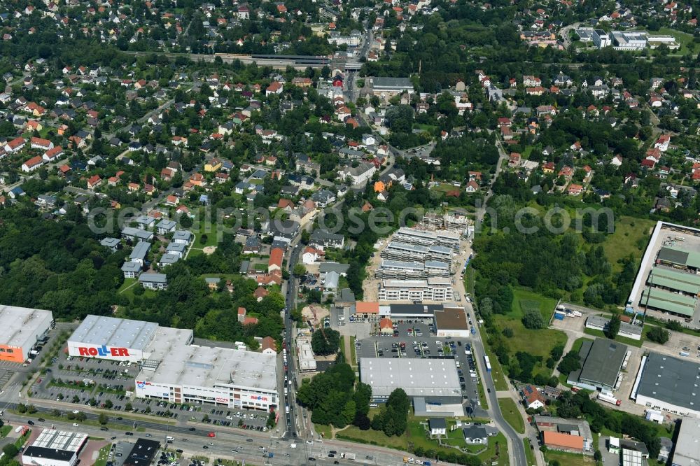 Aerial photograph Berlin - Construction site to build a new multi-family residential complex An der Schule destrict Mahlsdorf in Berlin