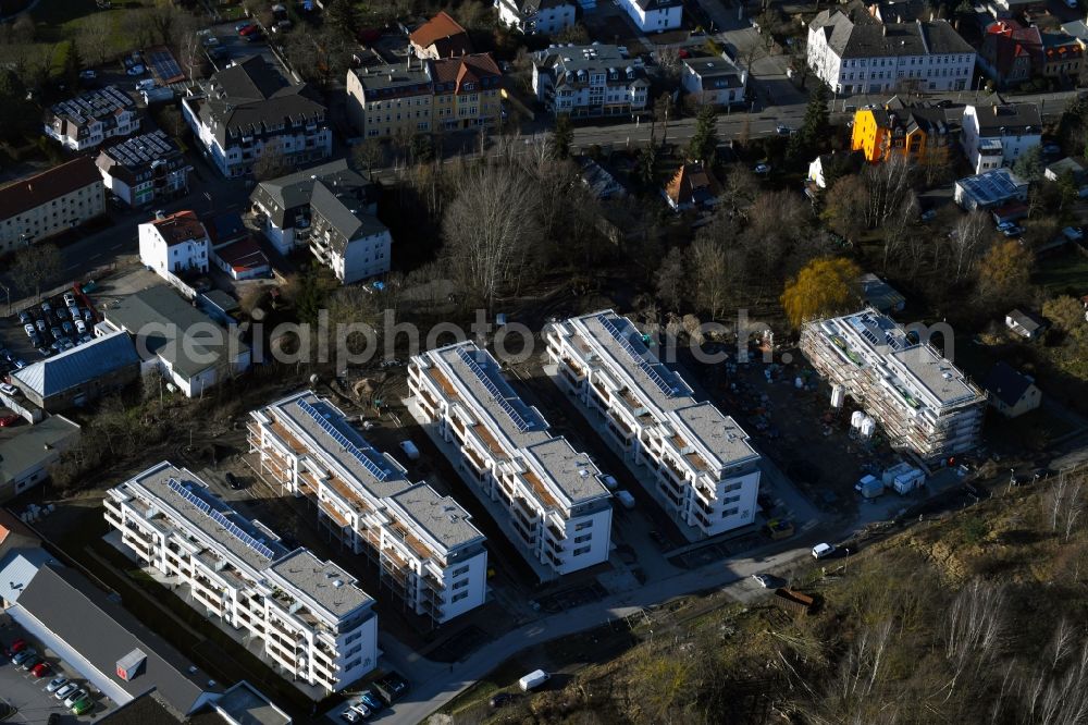 Aerial photograph Berlin - Construction site to build a new multi-family residential complex An der Schule destrict Mahlsdorf in Berlin