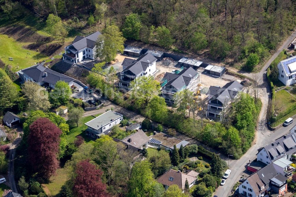 Aerial photograph Siegen - Construction site to build a new multi-family residential complex on Dr.-Ernst-Strasse in Siegen in the state North Rhine-Westphalia, Germany