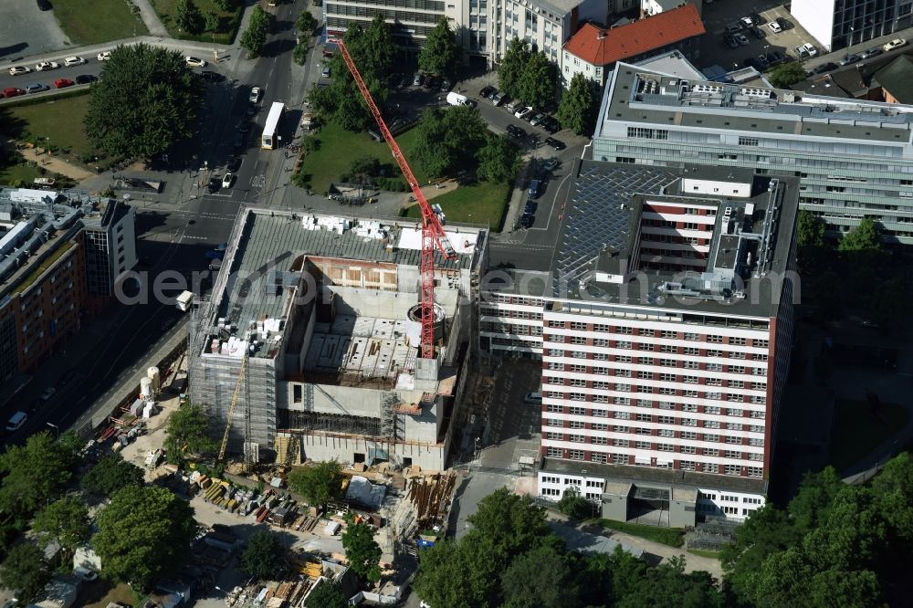 Aerial photograph Berlin - Construction site to build a new multi-family residential complex Stresemannstrasse Corner Anhalter Strasse of Kondor Wessels Wohnen Berlin GmbH and Reggeborgh Vastgoed B.V. in Berlin