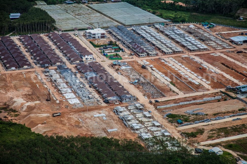 Aerial image Tambon Kathu - Construction site to build a new multi-family residential complex in Tambon Kathu in Chang Wat Phuket, Thailand