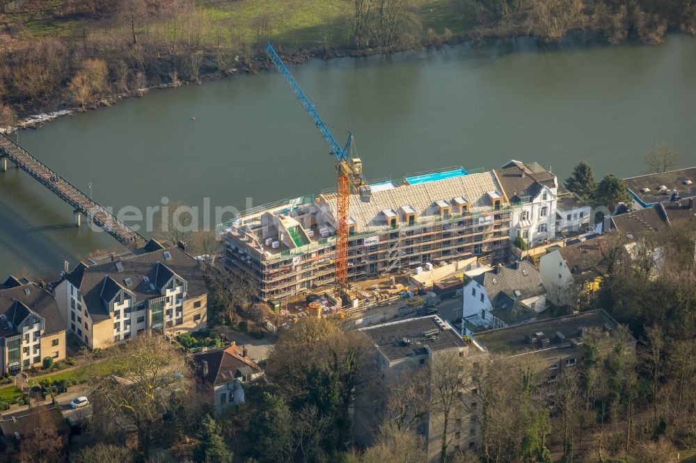 Aerial photograph Mülheim an der Ruhr - Construction site to build a new multi-family residential complex of Ten Brinke Group B.V. on Kassenberg in Muelheim on the Ruhr in the state North Rhine-Westphalia, Germany