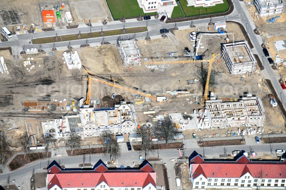 Aerial image Berlin - Construction site to build a new multi-family residential complex Vietacher corner Zwieseler Strasse in the district Karlshorst in Berlin