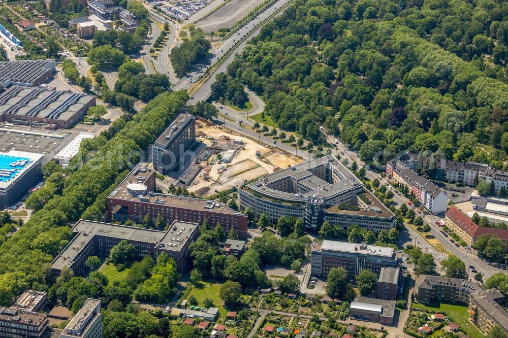 Aerial image Dortmund - Construction site to build a new multi-family residential complex of Vivawest Wohnen GmbH on Berswordtstrasse in Dortmund in the state North Rhine-Westphalia, Germany